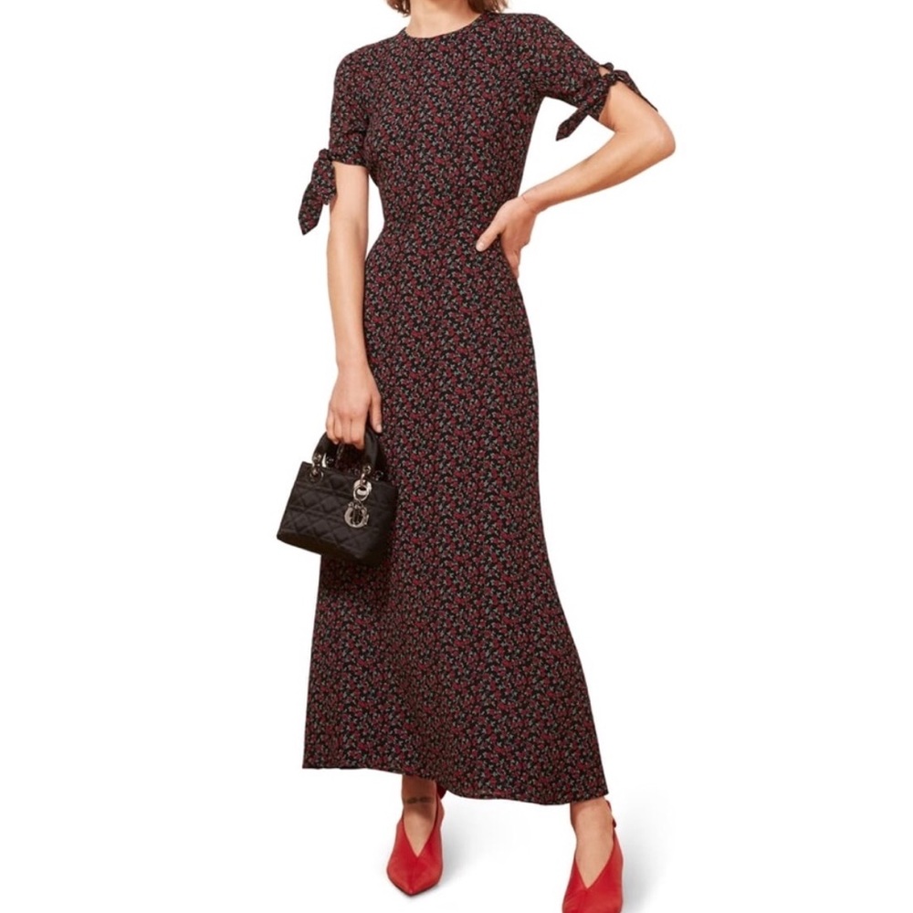 Reformation Amsterdam Dress Rose Print